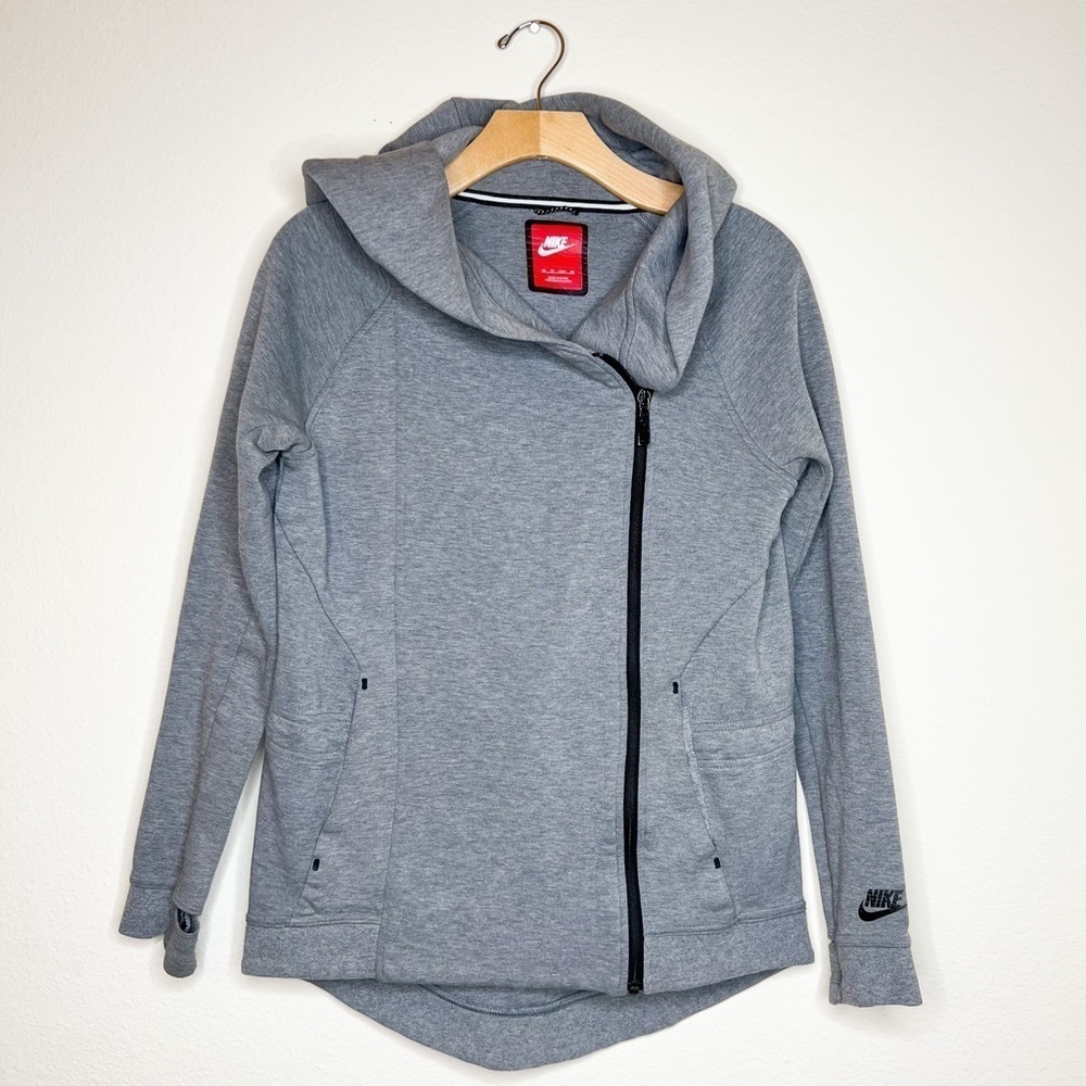 NIKE Fleece Cape Zip Up Hooded Jacket